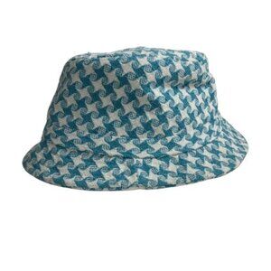 UBI Hats Blue Houndstooth Fedora Punk Indie Retro Streetwear VintageVibe